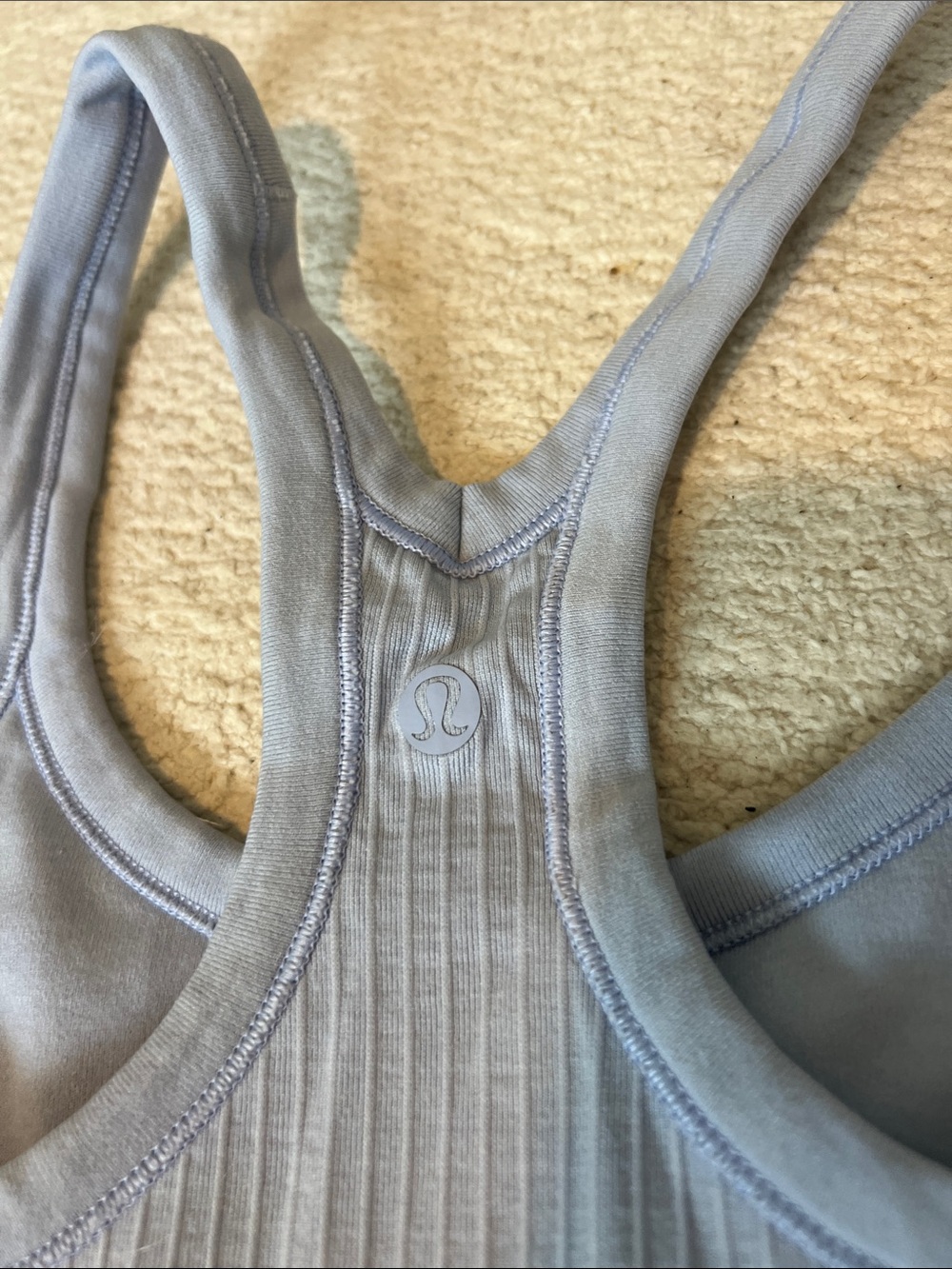 Lululemon Light Blue Ribbed Racerback Tank - Picture 3 of 3